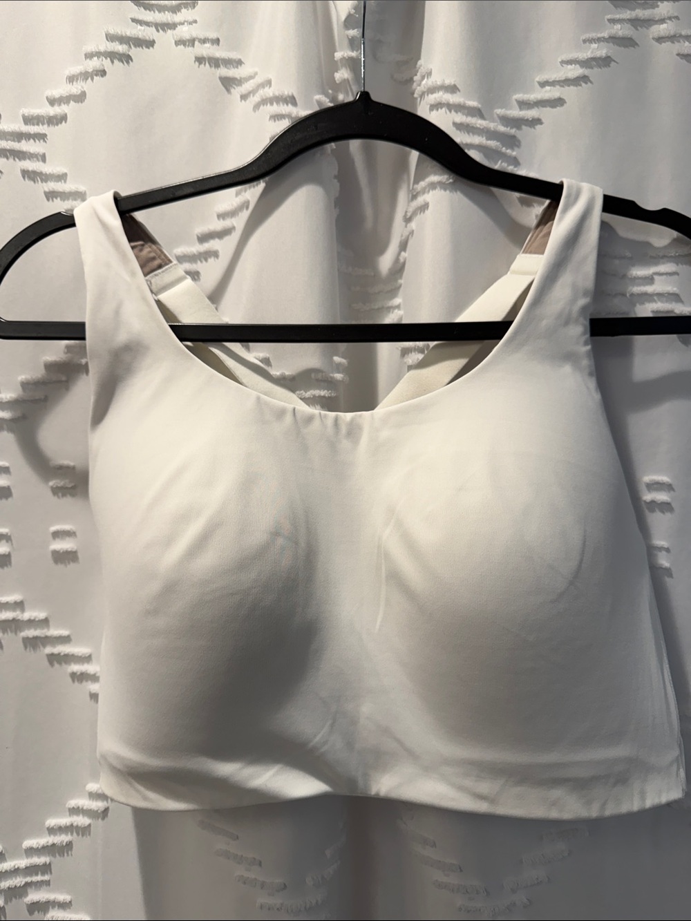 lululemon High EnergySports Bra White Padded Sports Bra - 38DD